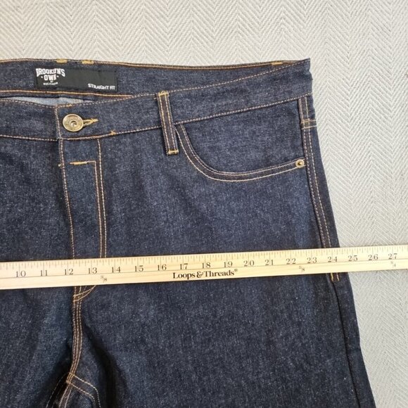 Brooklyn's Own by Rocawear Jeans Men's W40 L35 Dark Wash Straight Leg Embroidery - Picture 4 of 16